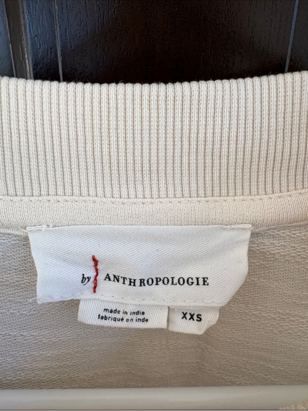 Anthropologie Embroidered Appliqué Sweatshirt Top Oversized XXS - Picture 6 of 11